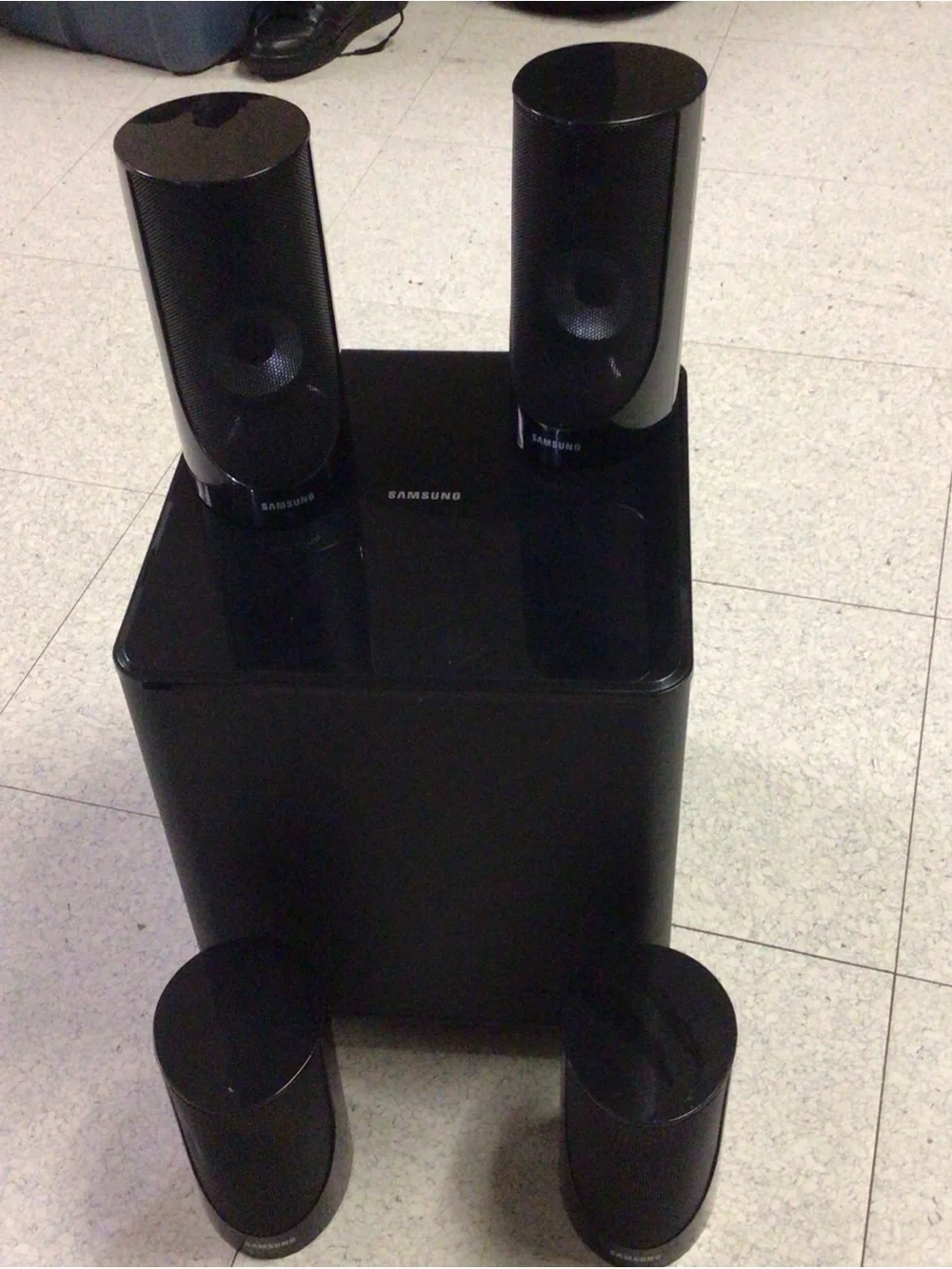 Samsung Black 5.1 Home Theater Satellite Speaker Set